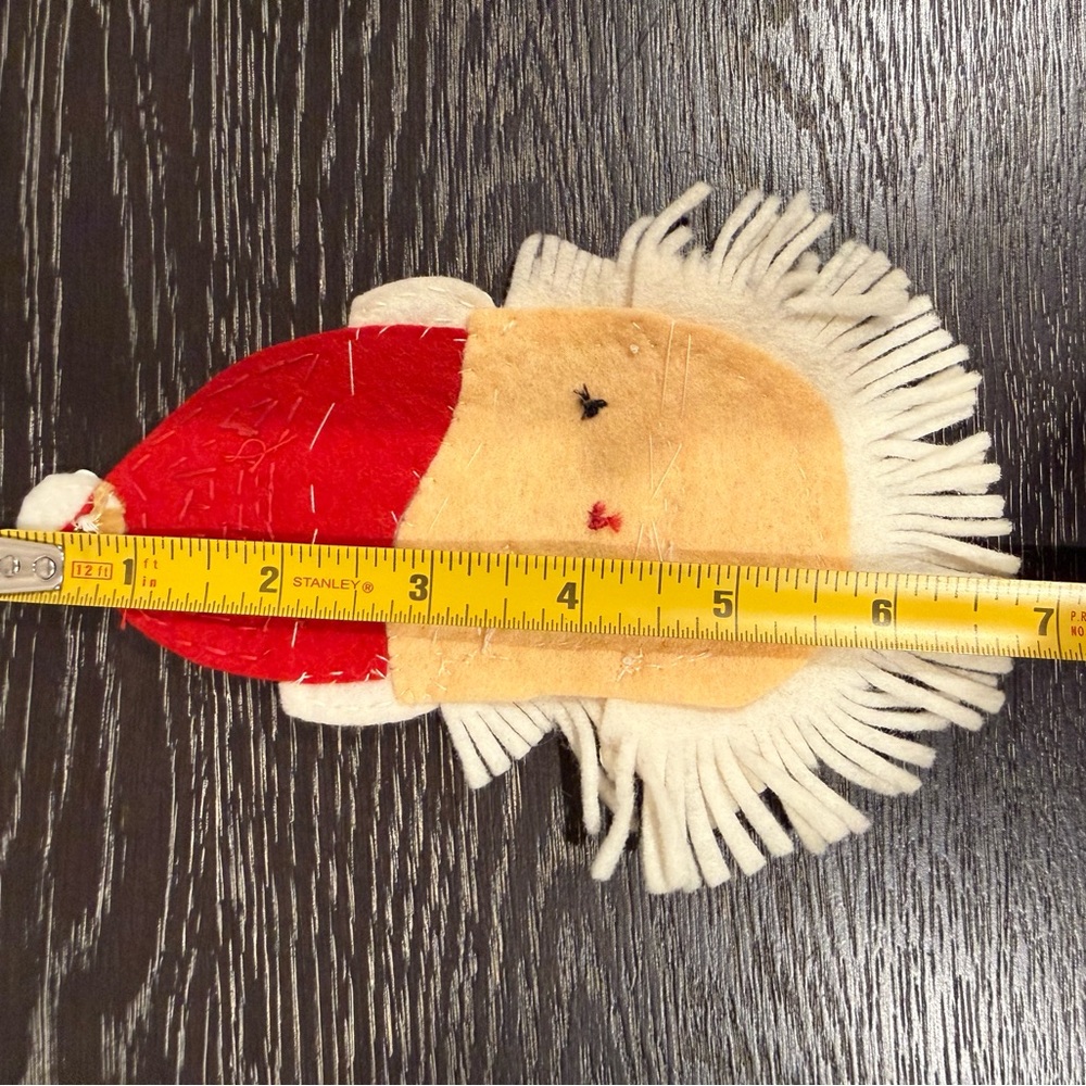 VTG Christmas Santa Clause Felt Sequin - Picture 2 of 2